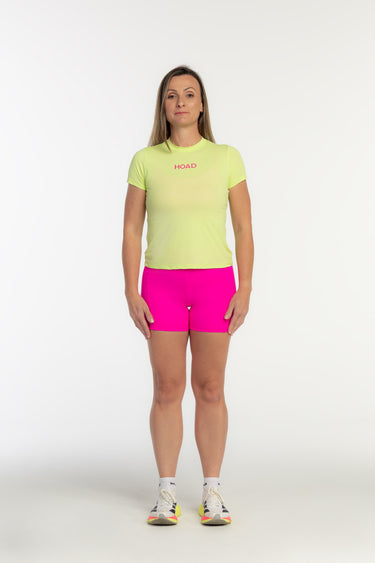 Camiseta TechSpeed Verde - Rosa Unissex - Hoad