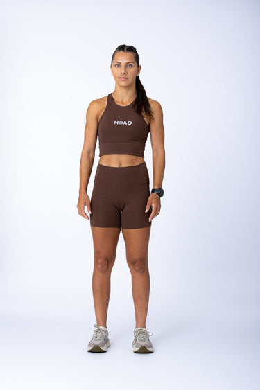 Shorts Rise 360 Perform Marrom - Hoad