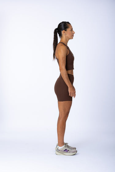 Shorts Rise 360 Perform Marrom - Hoad