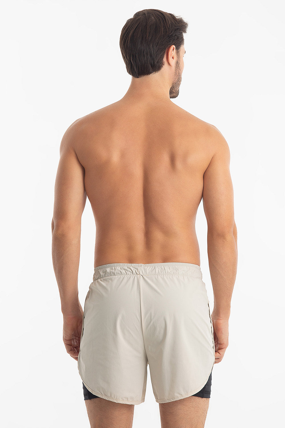 Shorts 2 em 1 PocketPace Masculino – Areia