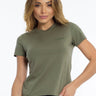 T-shirt Essence Pima Oliva - Hoad