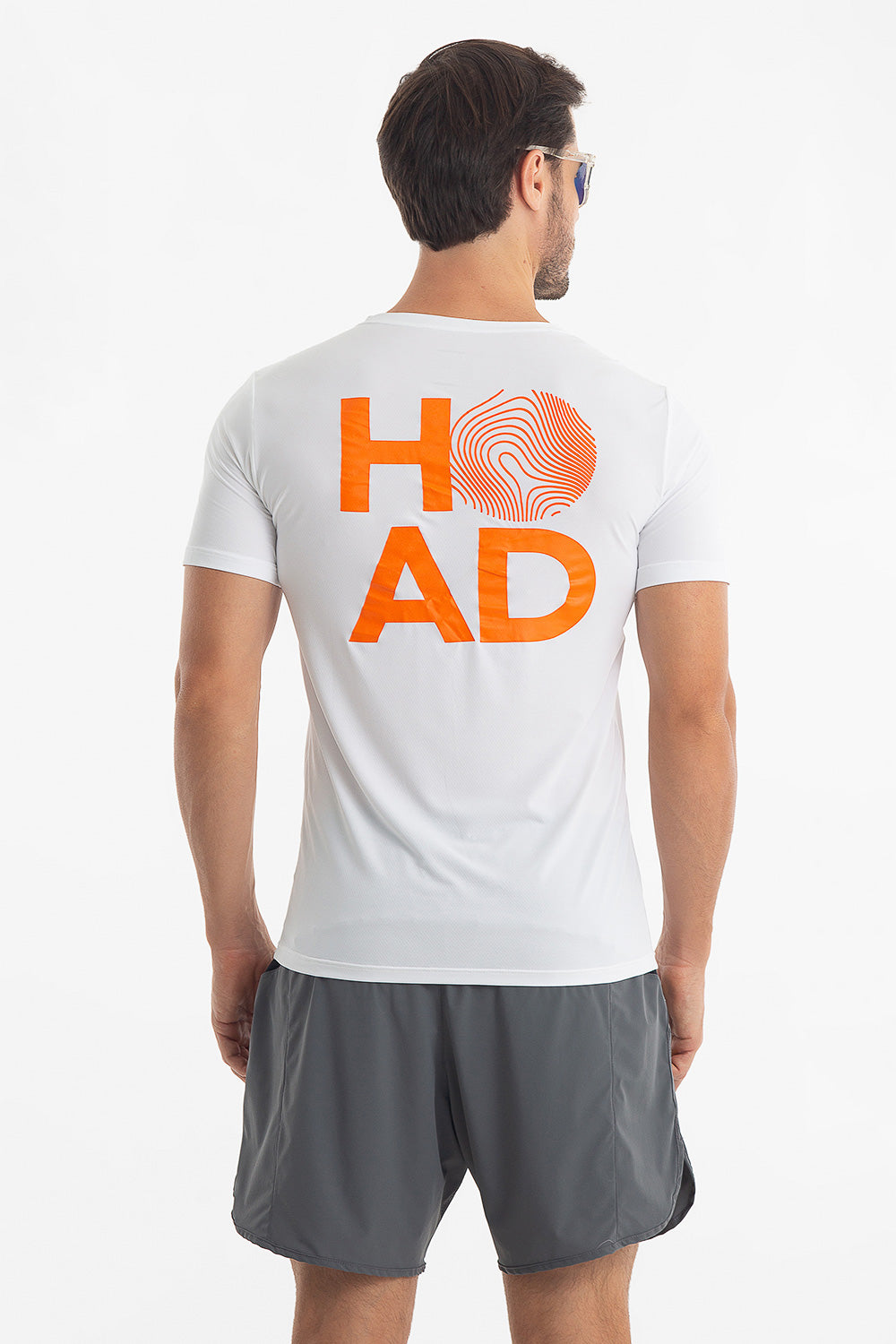 Camiseta RunFlow Dry Branca – Laranja