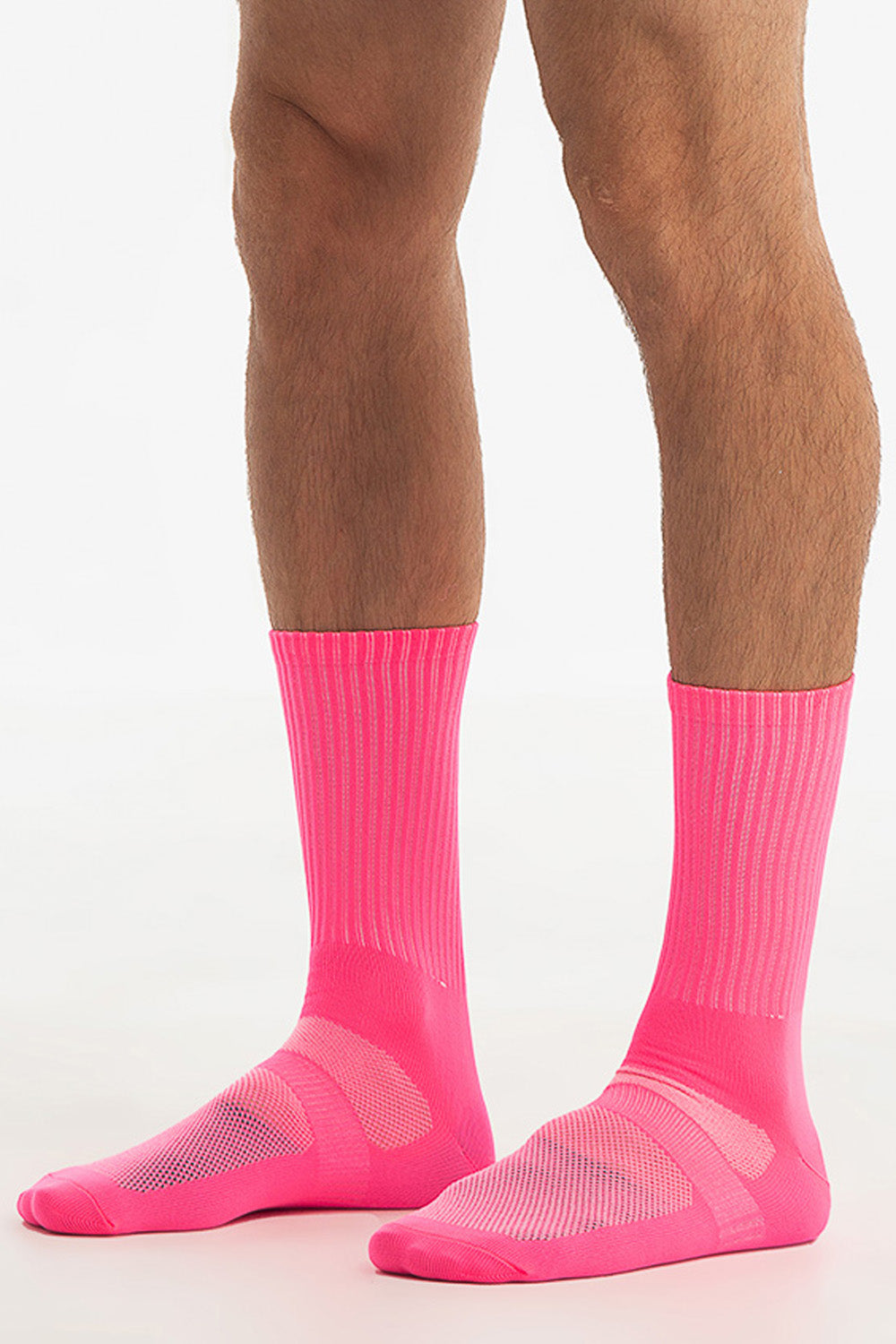 Meia Cano Alto Poliamida - Pink Neon