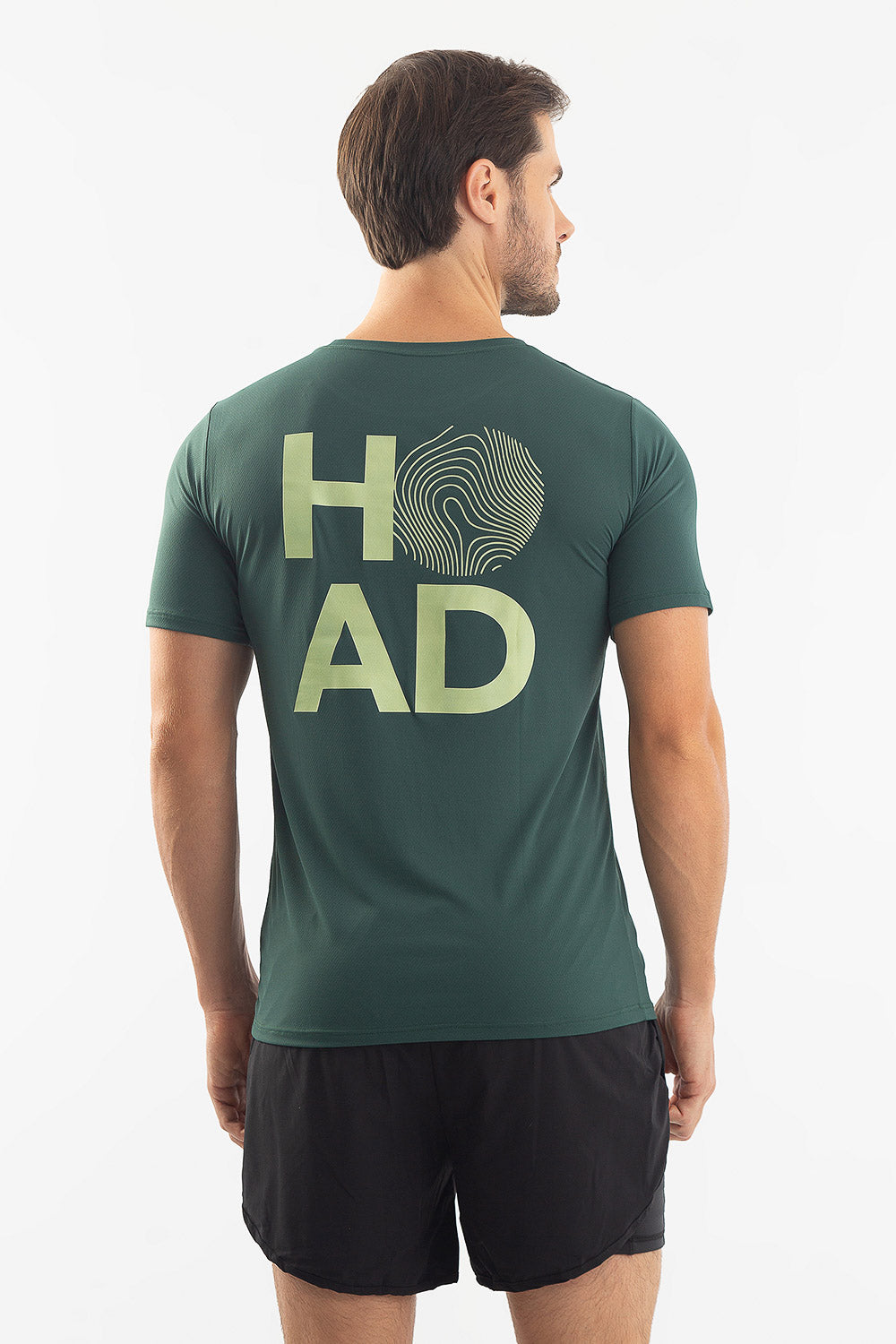 Camiseta RunFlow Dry Verde – Areia
