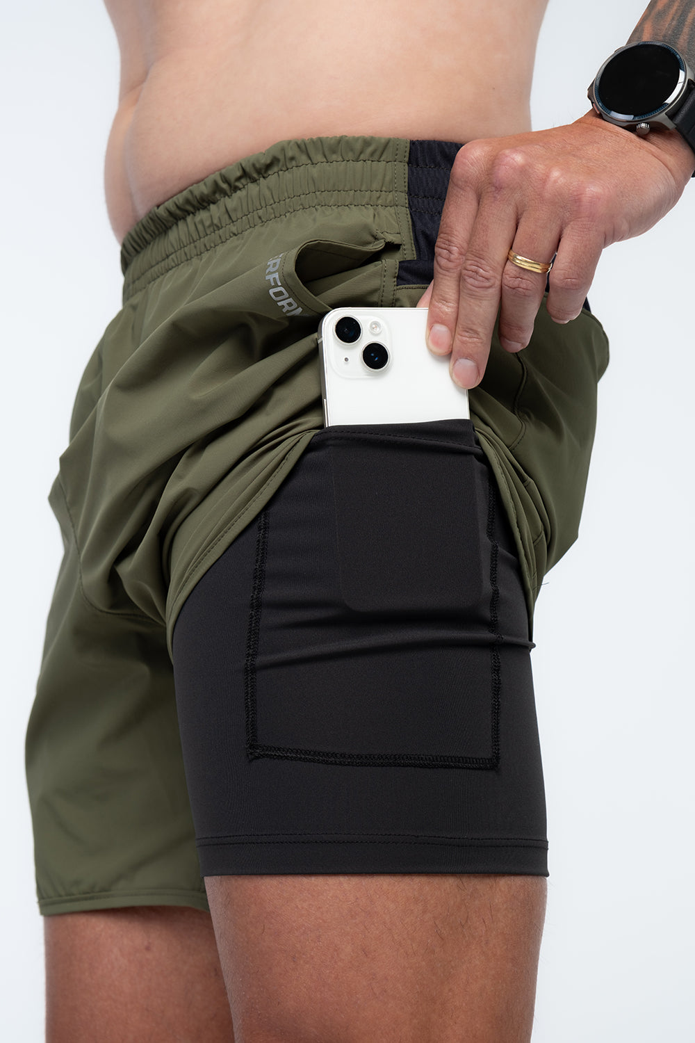 Shorts Flow 2 em 1 Perform - Verde