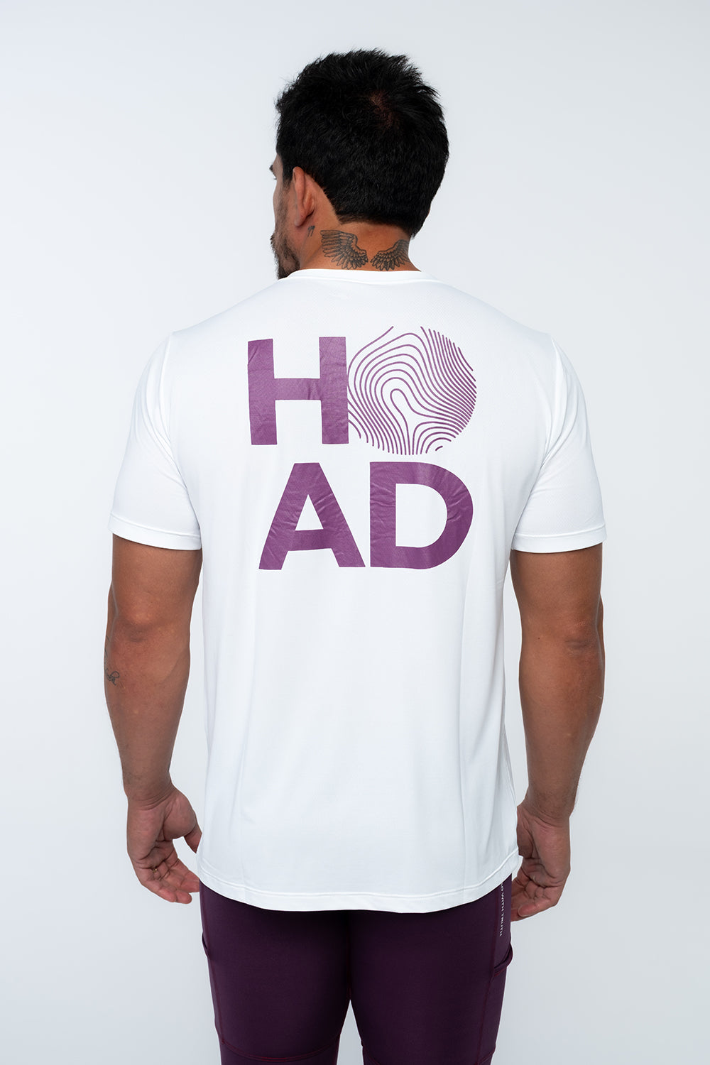 Camiseta RunFlow Dry Branca – Púrpura