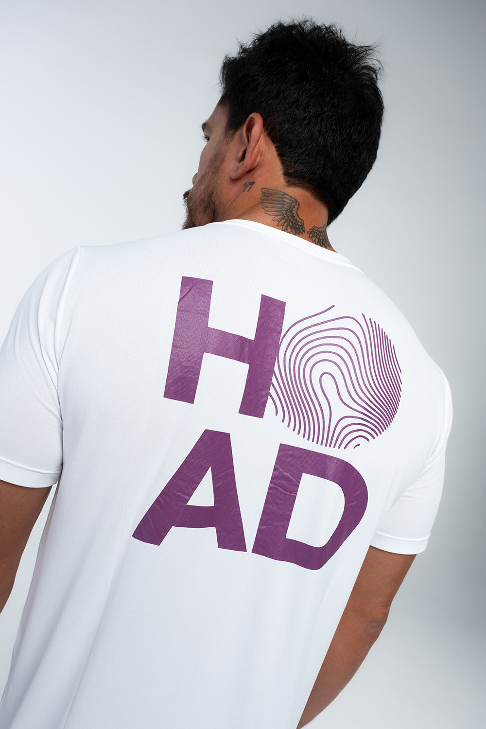 Camiseta RunFlow Dry Branca – Púrpura