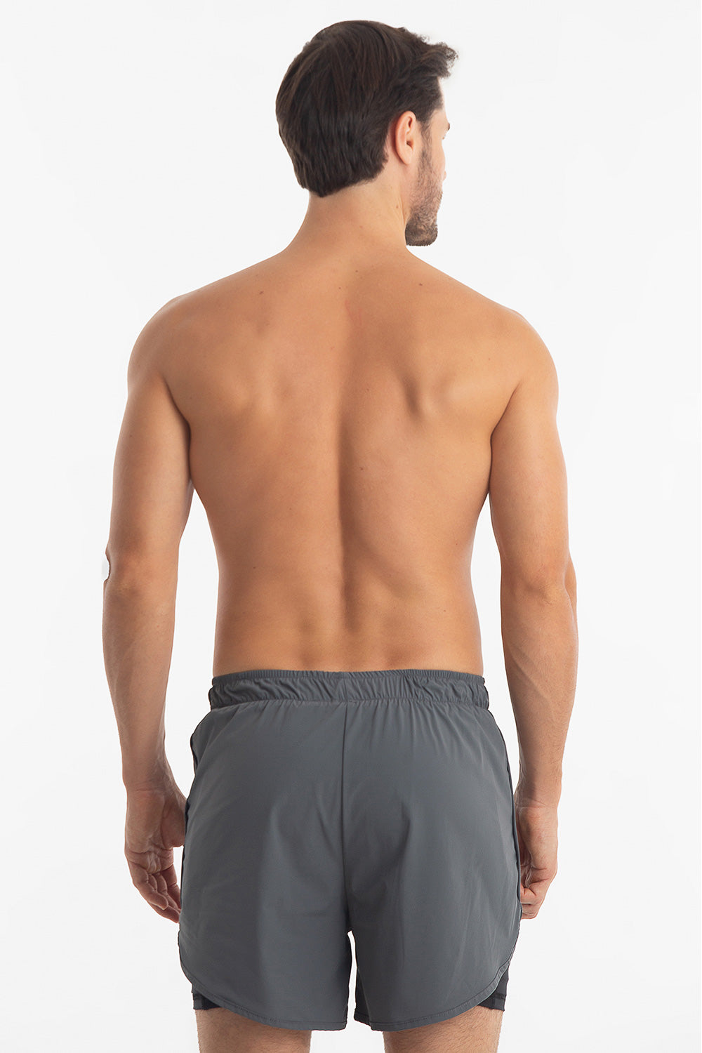 Shorts 2 em 1 PocketPace Masculino – Chumbo