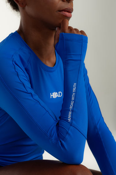Blusa Manga Longa UV Perform Feminina - Azul - Hoad