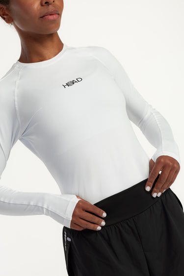 Blusa Manga Longa UV Perform Feminina- Branco - Hoad