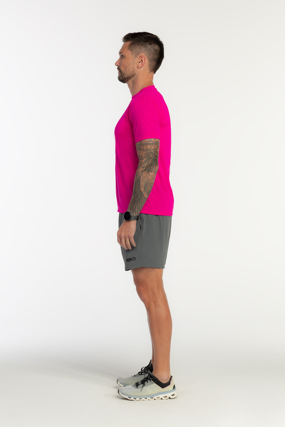 Camiseta TechSpeed Rosa - Branco Unissex