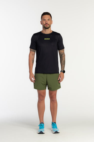 Camiseta TechSpeed Preto - Verde Flúor Unissex - Hoad