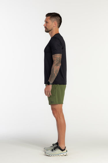 Camiseta TechSpeed Preto - Verde Flúor Unissex - Hoad