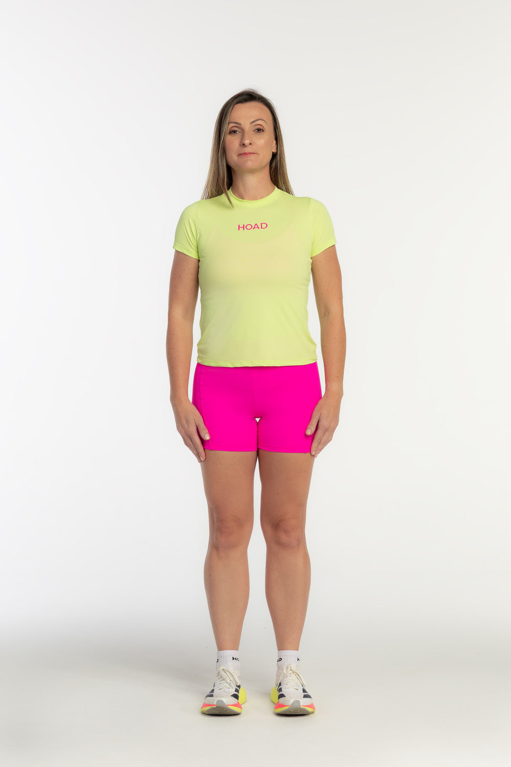 Camiseta TechSpeed Verde - Rosa Unissex