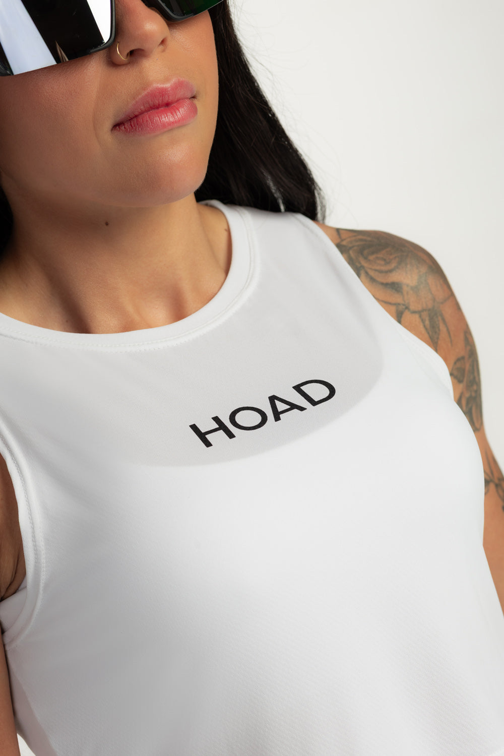 Cropped Regata Techspeed Branco - Preto - Hoad