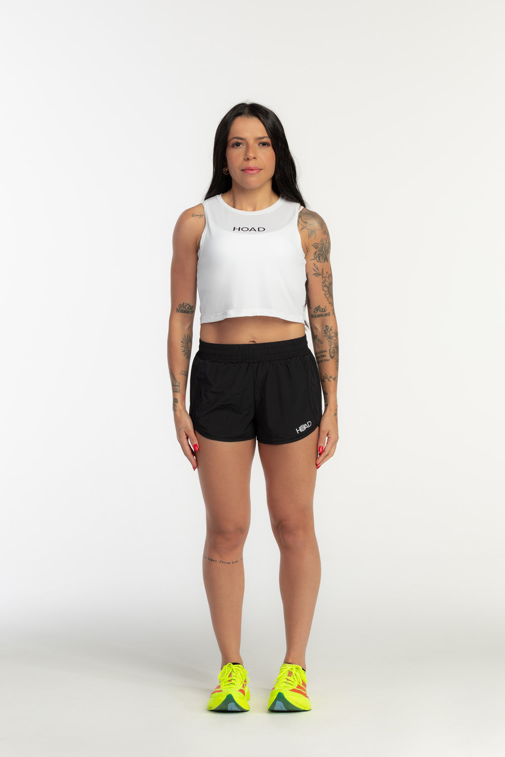 Cropped Regata Techspeed Branco - Preto - Hoad
