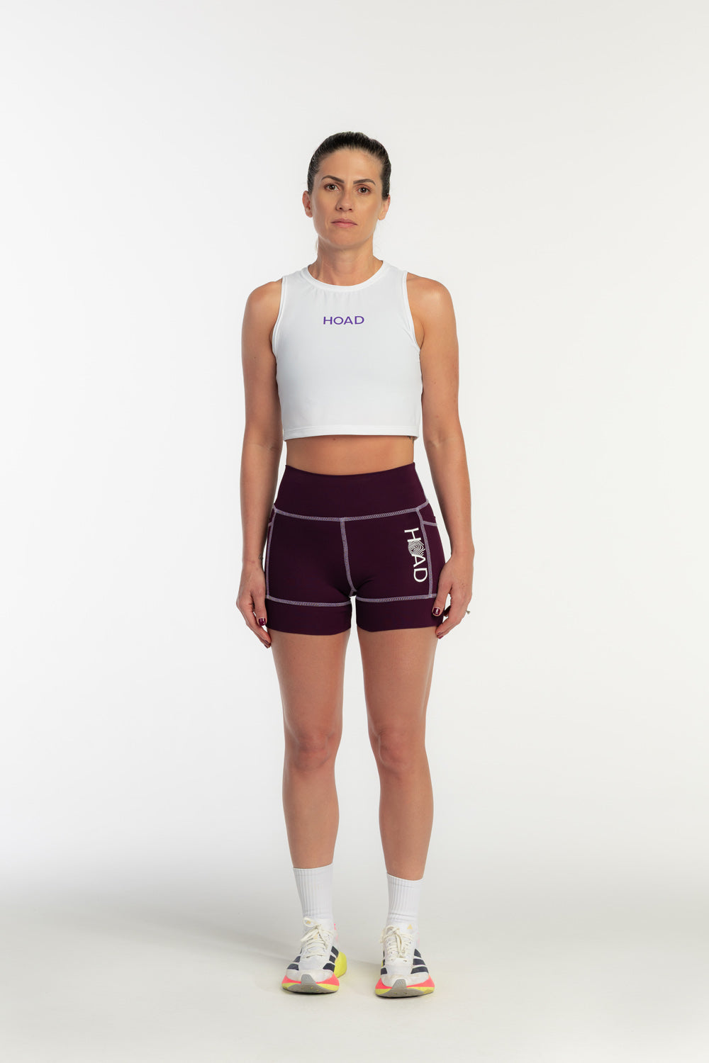 Cropped Regata Techspeed Branco - Roxo - Hoad