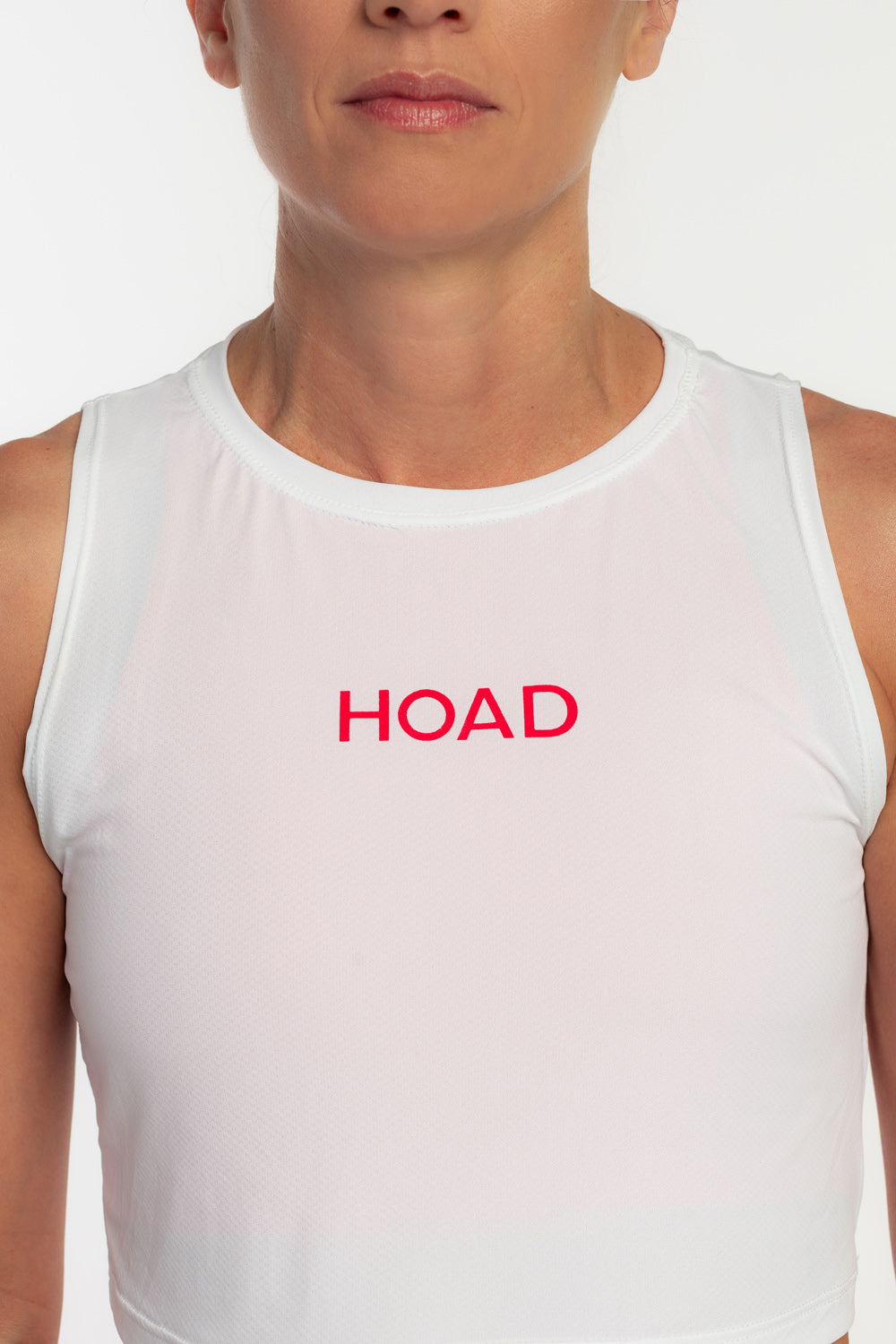 Cropped Regata TechSpeed Branco - Vermelho - Hoad