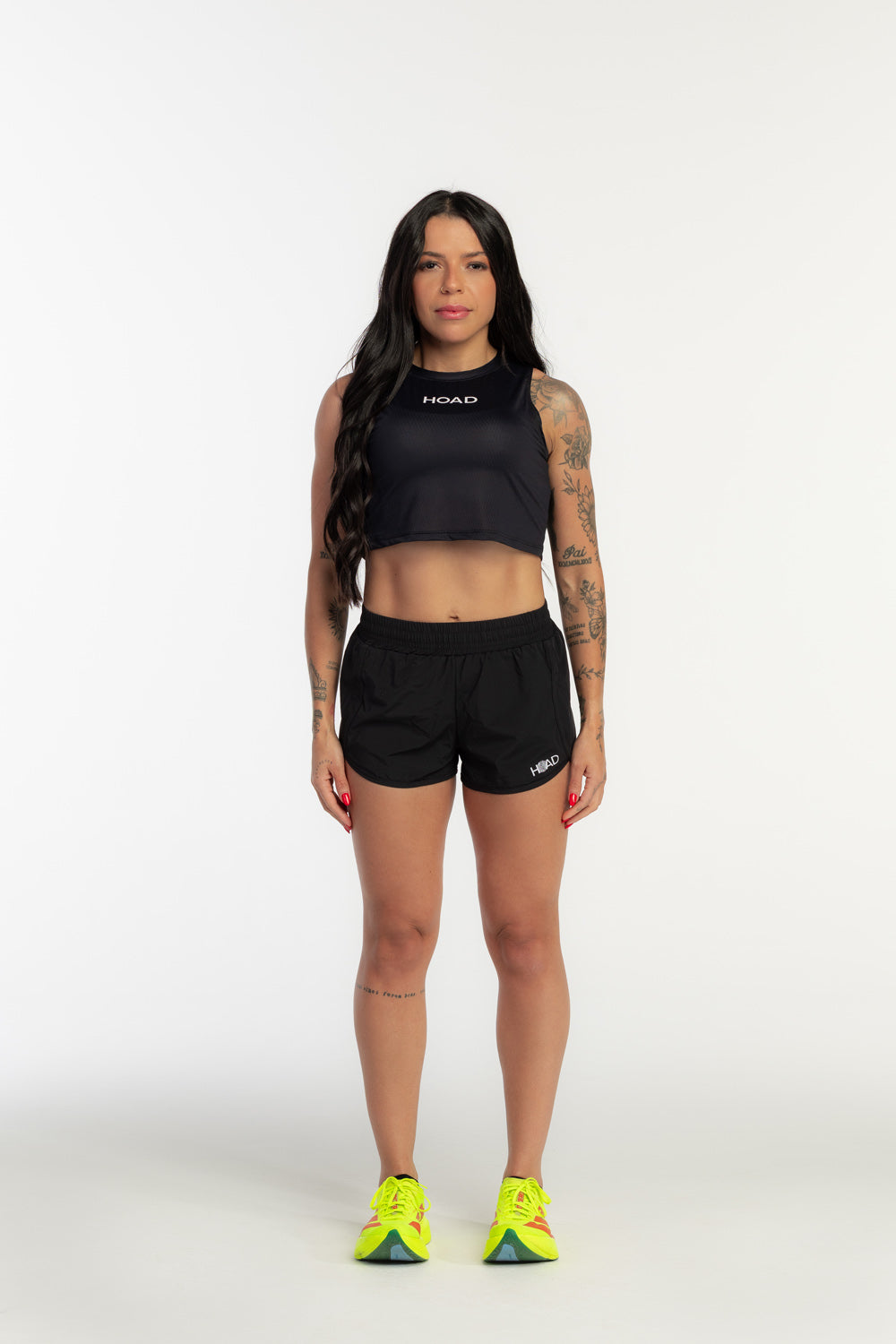 Cropped Regata Techspeed Preto - Branco - Hoad