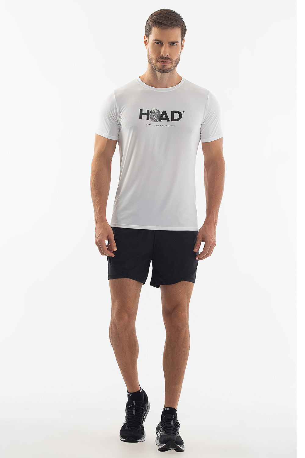 Camiseta RunFlow Dry Branca – Preta