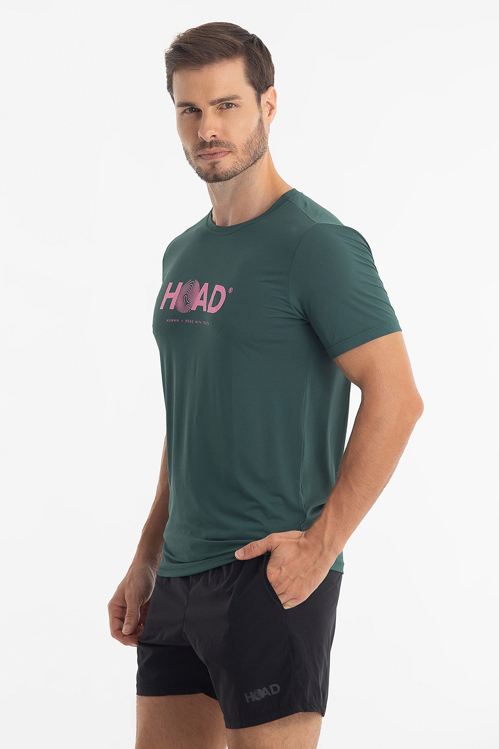 Camiseta RunFlow Dry Verde – Rose