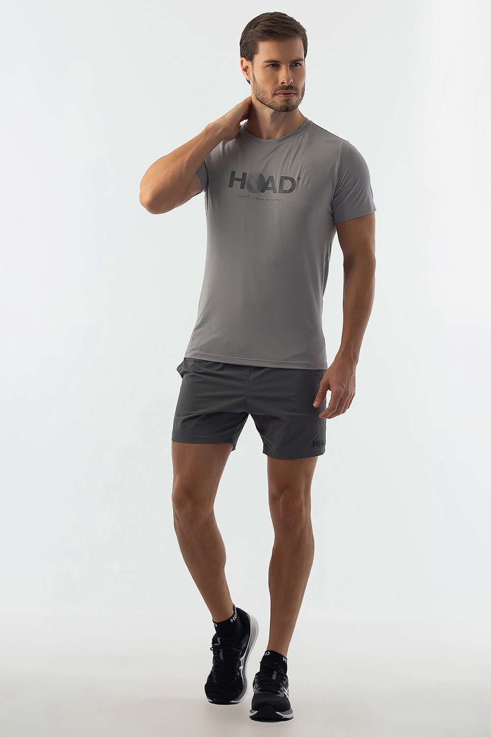 Camiseta RunFlow Dry Cinza – Chumbo