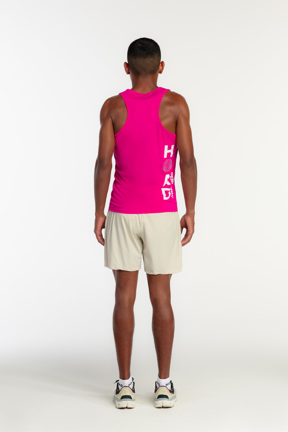 Regata TechSpeed Masculina Rosa - Branco - Hoad