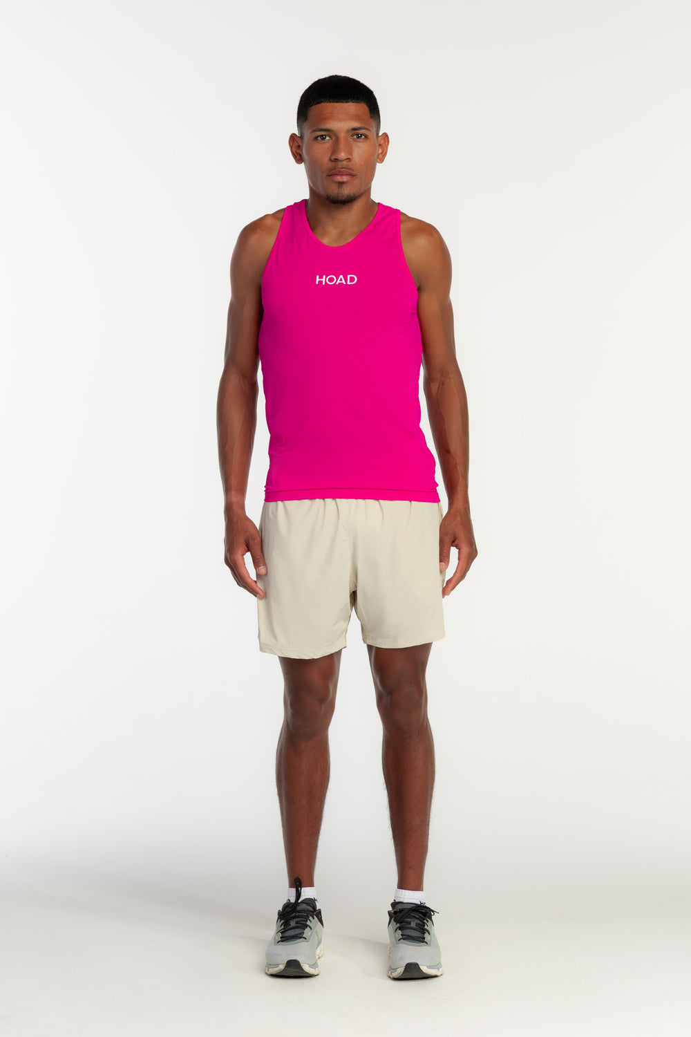 Regata TechSpeed Masculina Rosa - Branco - Hoad