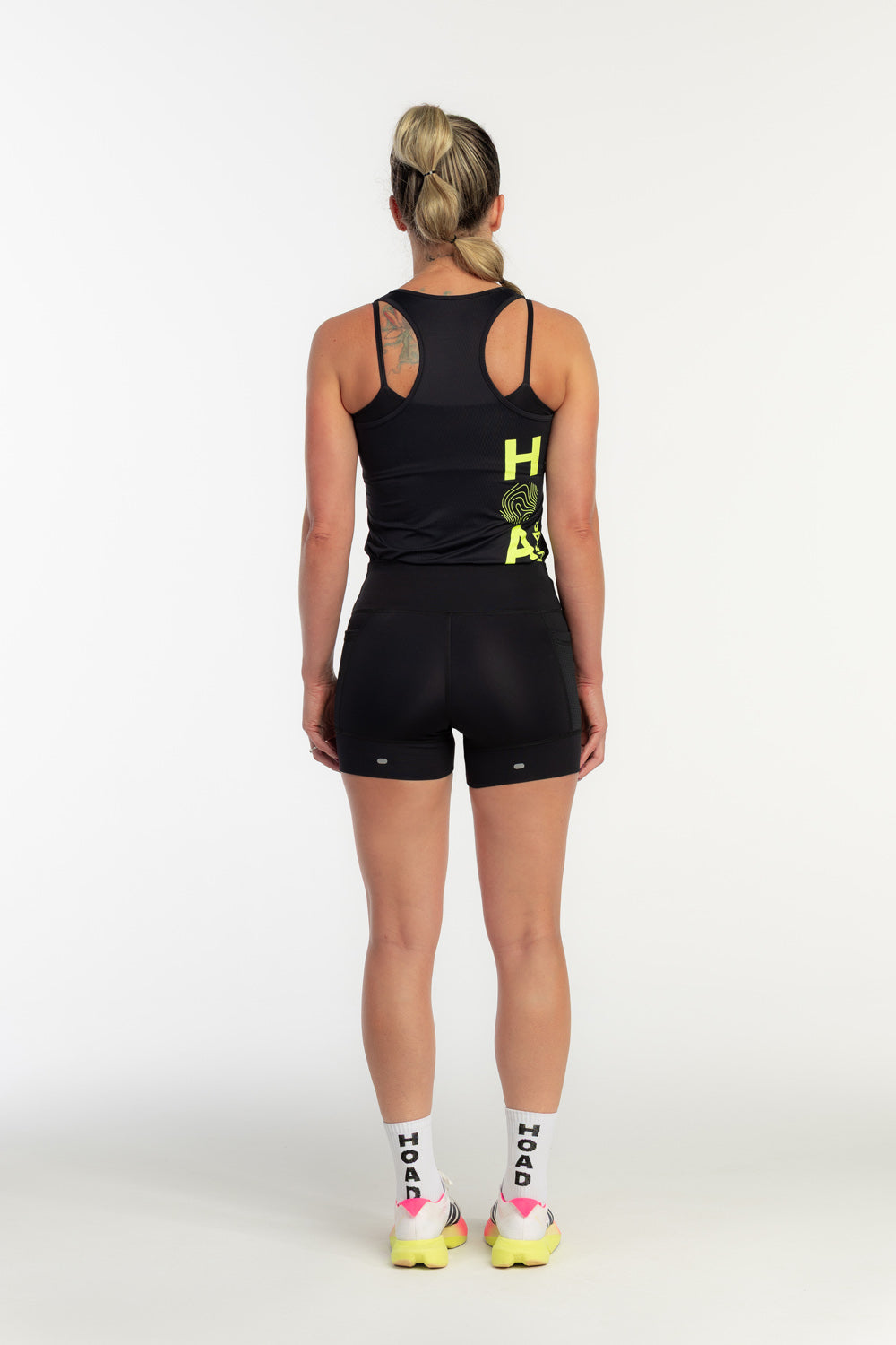 Regata Feminina TechSpeed Preto - Verde Flúor