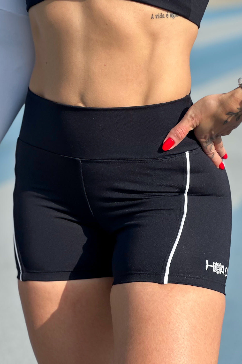 Shorts Velocity - Preto / Branco